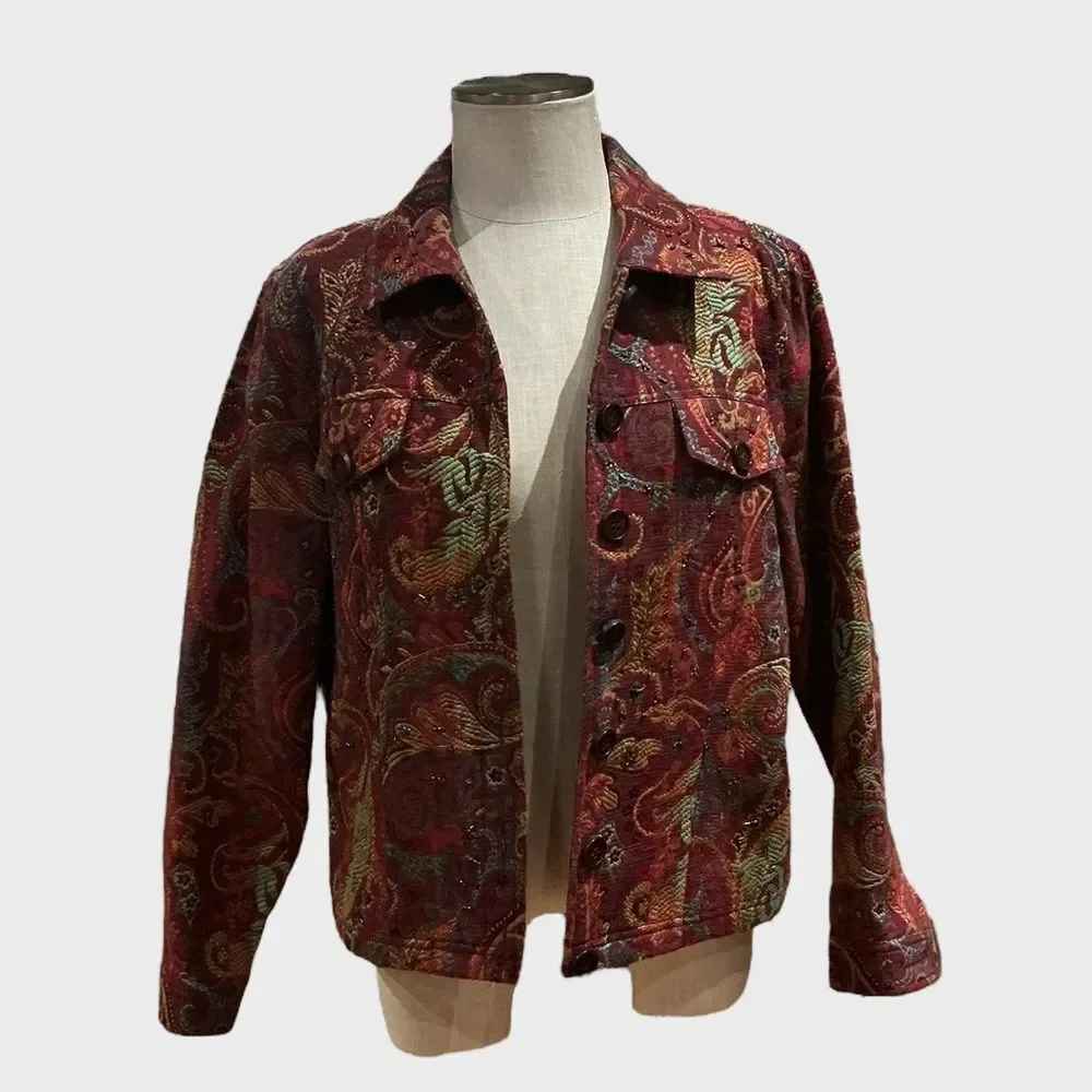 Coldwater Creek Vintage Tapestry Jacket Blazer